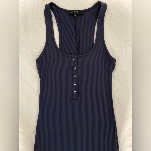 Rae Rib Henley Dress | DYNAMITE - Picture 7 of 11